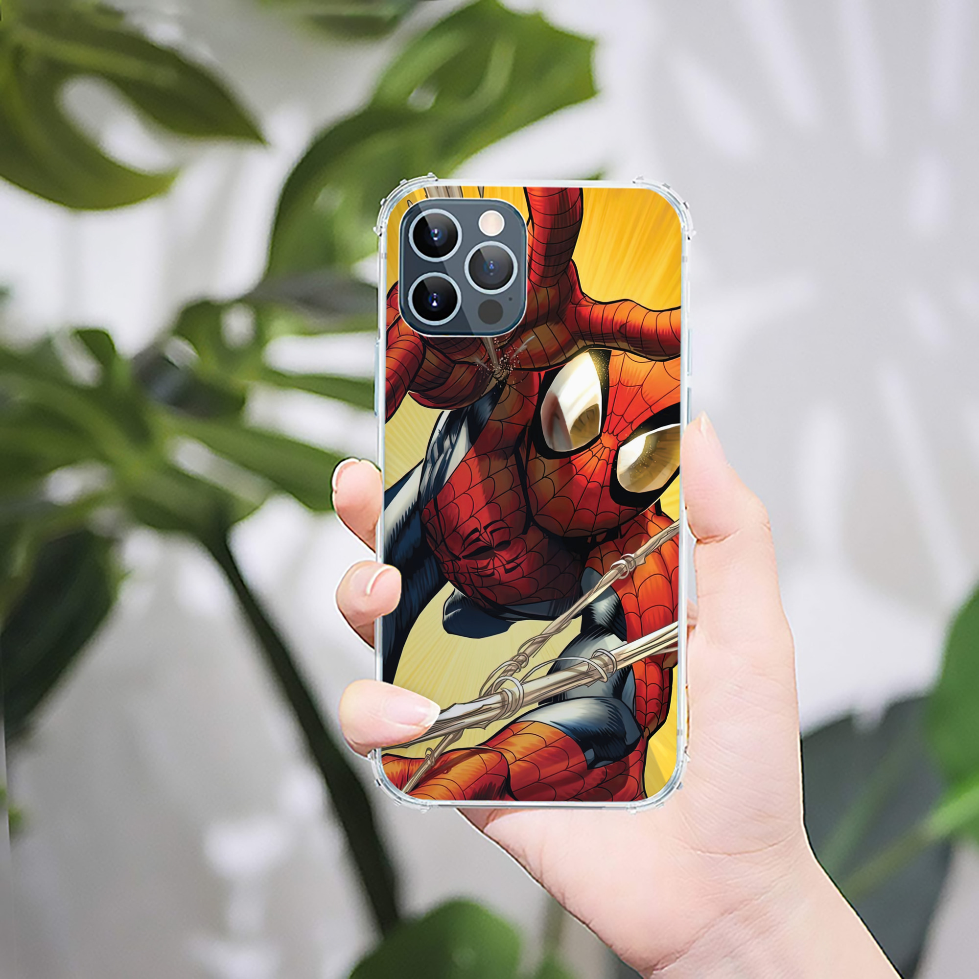 （画像用） Spider Man スパイダーマン 【iPhone 12シリーズ対応】透明スマホケース（クリアソフトケース）